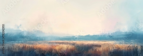 Soothing muted tones create an atmosphere of tranquility in this abstract Savannah field backdrop.