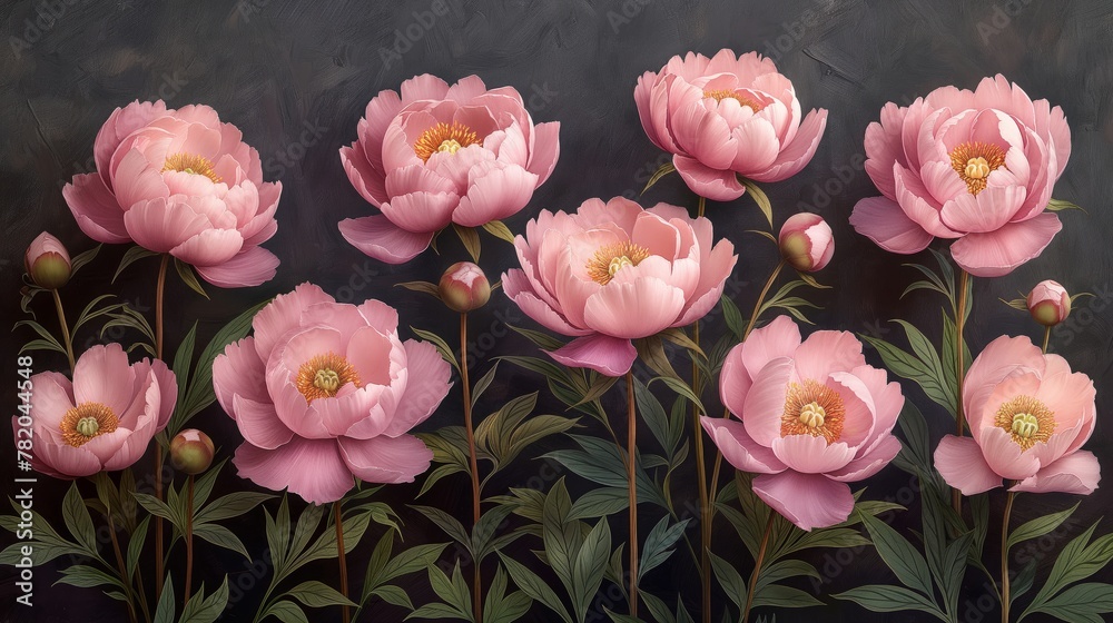 Obraz premium pink peonies flower