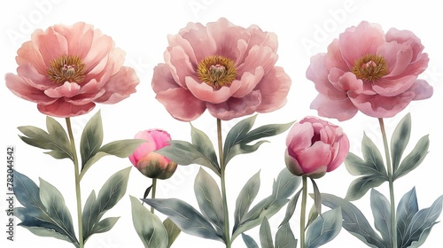 pink peonies flower