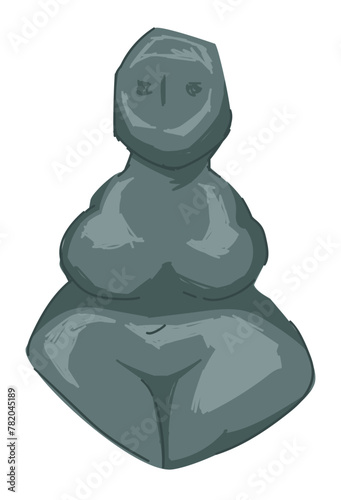 Prehistoric culture statuettes and totem of venus