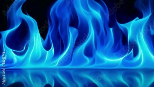 blue fire flames