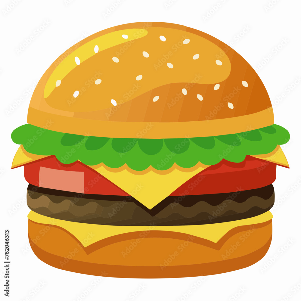 hamburger on white background hamburger on white background