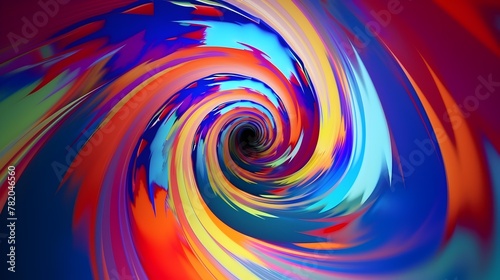 Mesmerizing Cosmic Swirls:An Explosive Vortex of Vibrant Multicolor Futuristic Digital Energy Waves