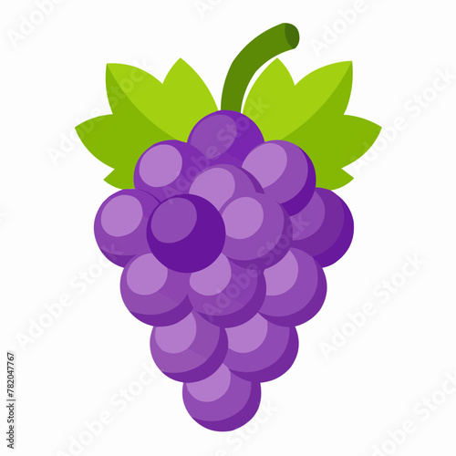 grapes isolated on white