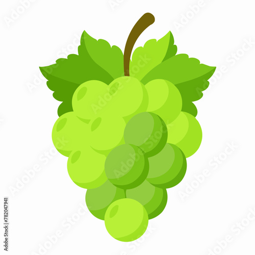 grapes isolated on white