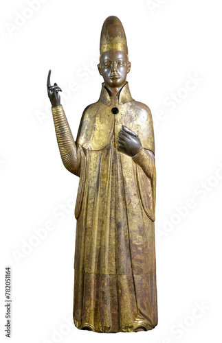 Boniface VIII, beaten copper and cast bronze
