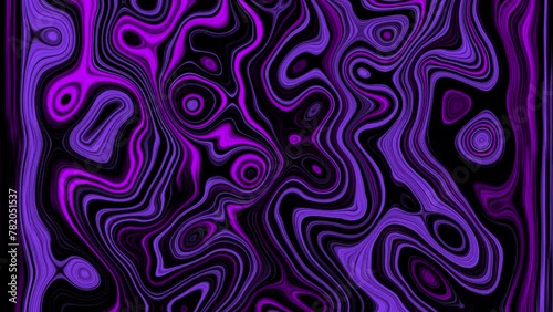 Stylish 3D Abstract Animation Color Wavy Smooth Wall. Wavy Reflection Surface Macro. Trendy Colorful Fluid Abstraction Flow. Concept Multicolor Liquid Pattern. Beautiful Gradient Texture