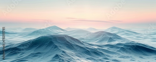 Elegant abstract representation of ocean waves in muted tones, ideal for peaceful designs. © taelefoto