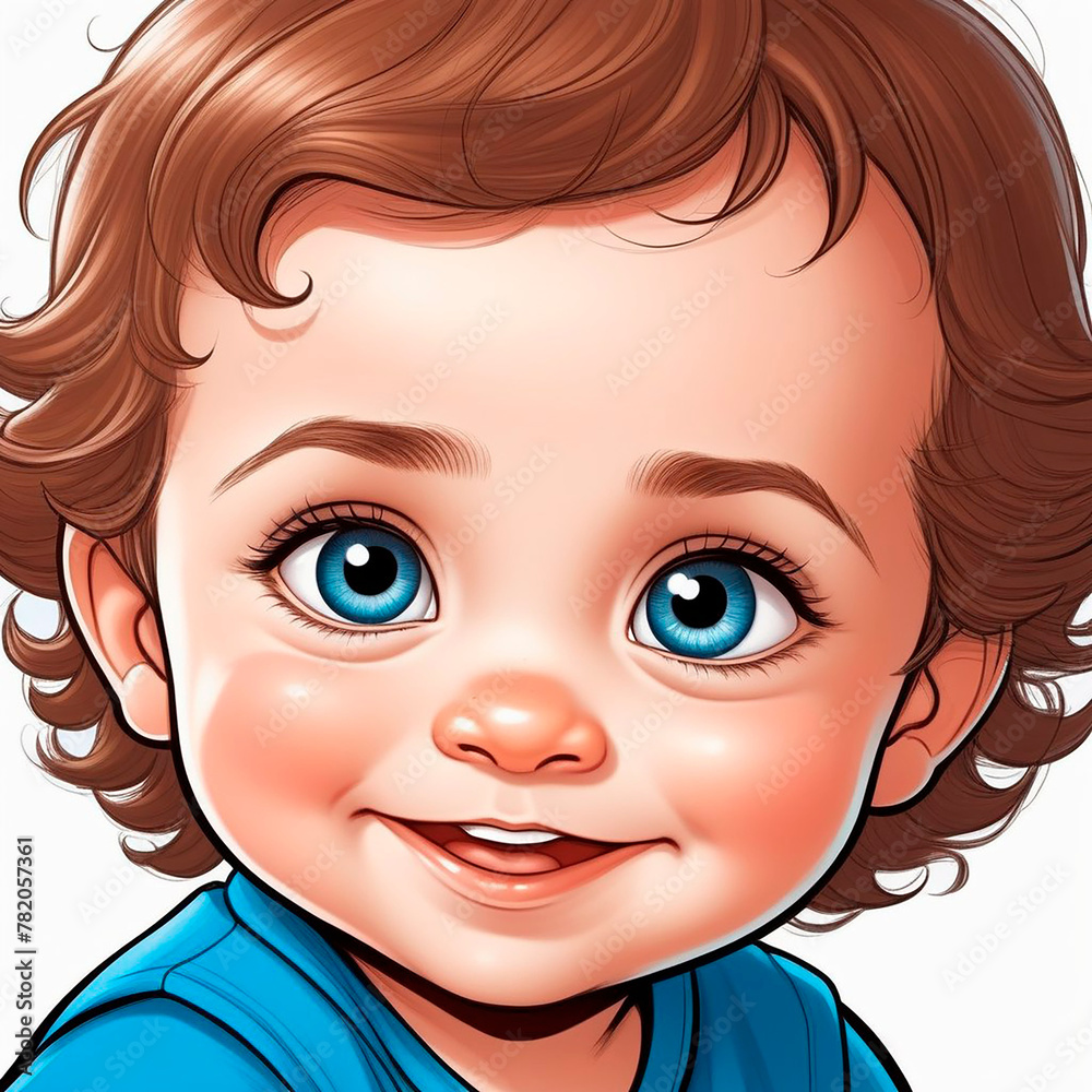 The child expresses emotions. Vibrant illustration The child expresses emotions. Vibrant illustration