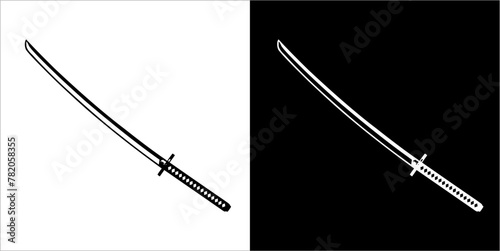 Illustration vector graphic of ninja sword icon