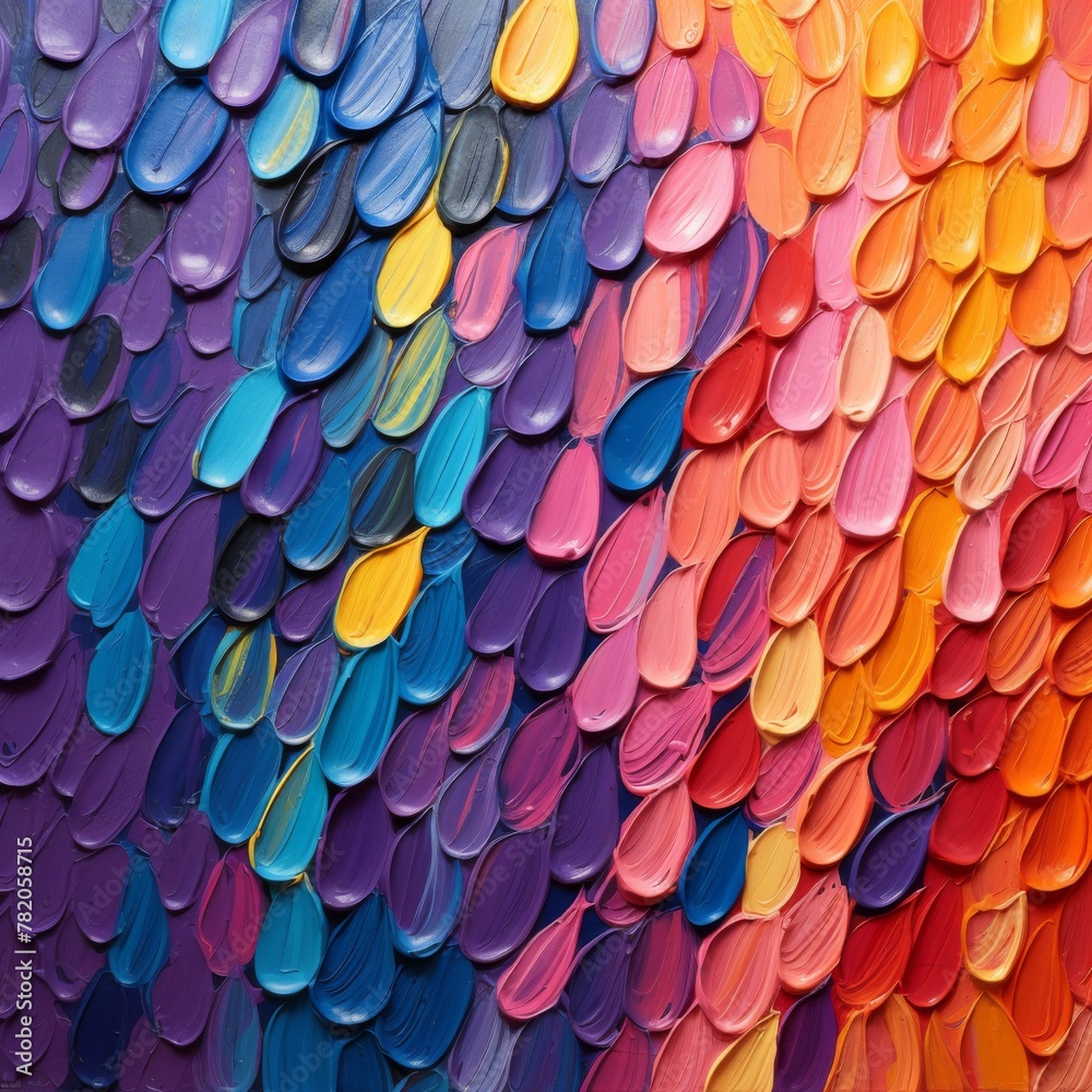 Obraz premium Seamless pattern with acrylic paint on the canvas, in the style of colorful impasto