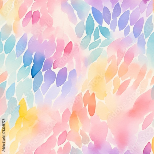Seamless pattern with watercolor stretch on watercolor paper