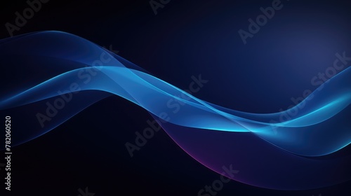 Abstract dark blue waves background. You can use for ad, poster, template, business presentation. Vector illustration