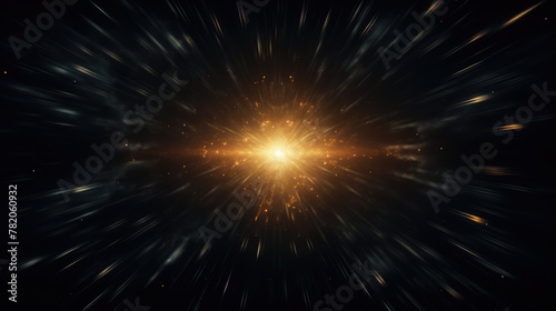 Abstract flash light on a dark background