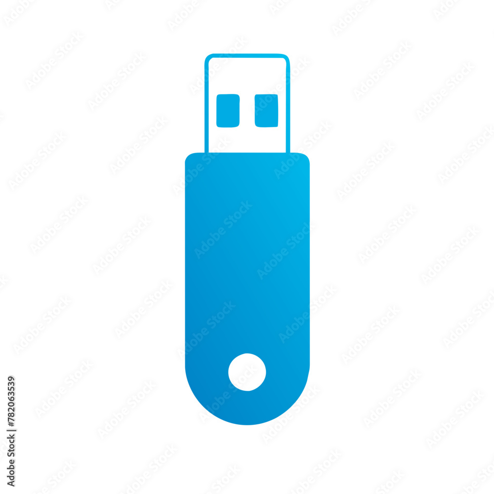 USB Drive icon vector graphics element silhouette sign symbol illustration on a isolated Background