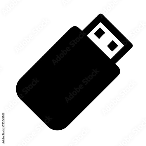 USB Drive icon vector graphics element silhouette sign symbol illustration on a isolated Background