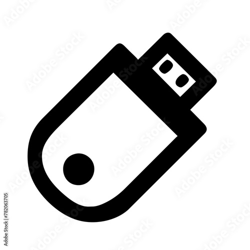 USB Drive icon vector graphics element silhouette sign symbol illustration on a isolated Background