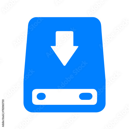 Hard Drive icon vector graphics element silhouette sign symbol illustration on a isolated Background