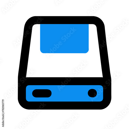 Hard Drive icon vector graphics element silhouette sign symbol illustration on a isolated Background