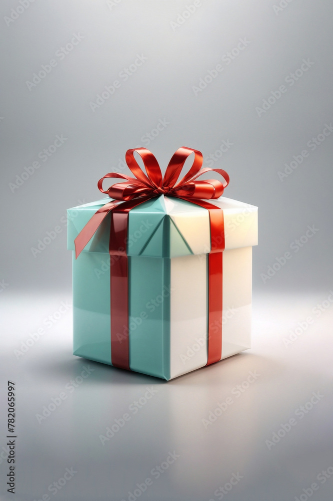 Obraz premium Gift - 3D Render of a Colored Modern Party Giftbox Present Isolated for Template Social Media