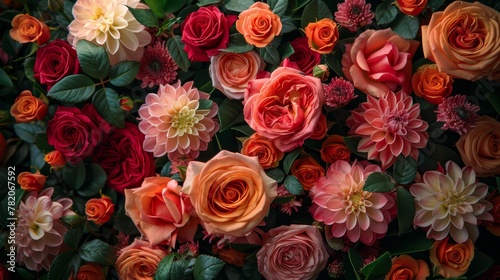 Enchanting Floral Splendor  Roses  Bouquets and Botanical Artistry Generative AI
