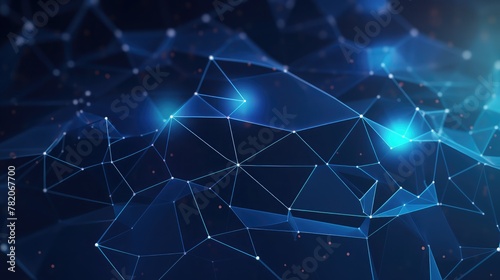 geometric style futuristic web data mesh background for technology research vector