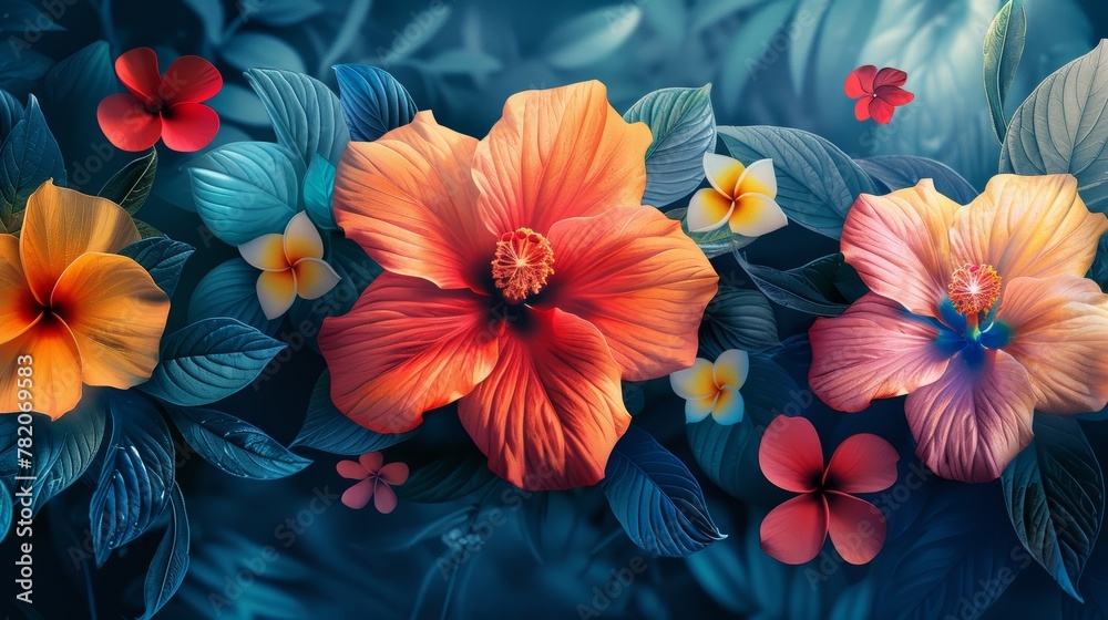 Vibrant Floral Blossom in Full Bloom Generative AI