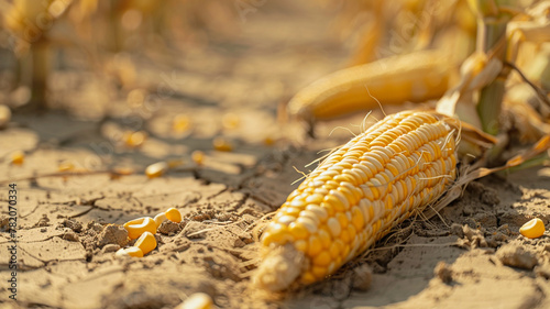 Corn damaged by global warming
