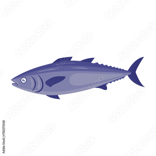 Fish illustration vector isolated. Fish for seafood menu vector illustration.