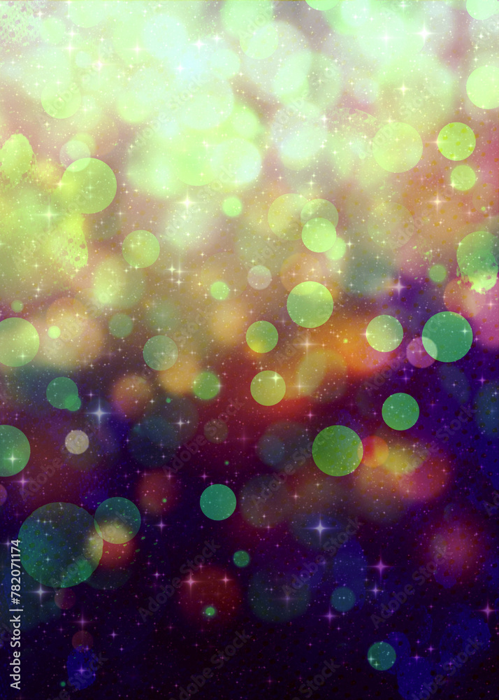 Green bokeh vertical background for Banner, Poster, ad, celebration, event and various design works