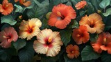 Vibrant Hawaiian Hibiscus Tropical Flower Bouquet Generative AI