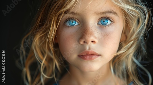 Delightful Portrait of a Little Girl Generative AI