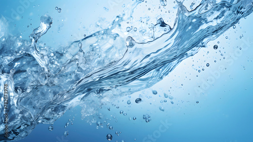 Digital blue splashing water abstract graphics poster web page PPT background