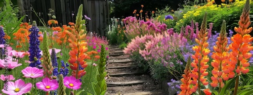 garden filled with vibrant flowers and plants