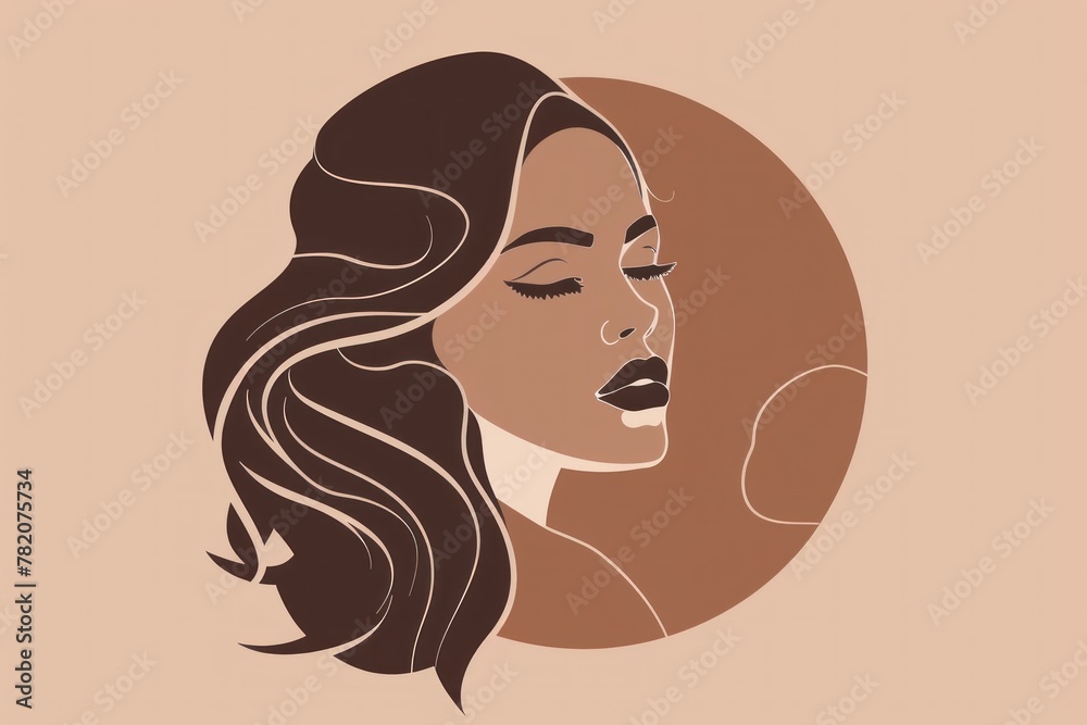 image a woman's face with long hair and brown skin image a woman's face with long hair and brown skin