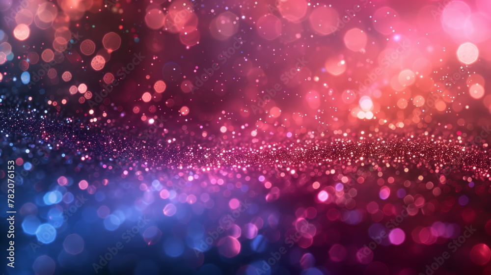 Blurry colorful lights in a glitter background