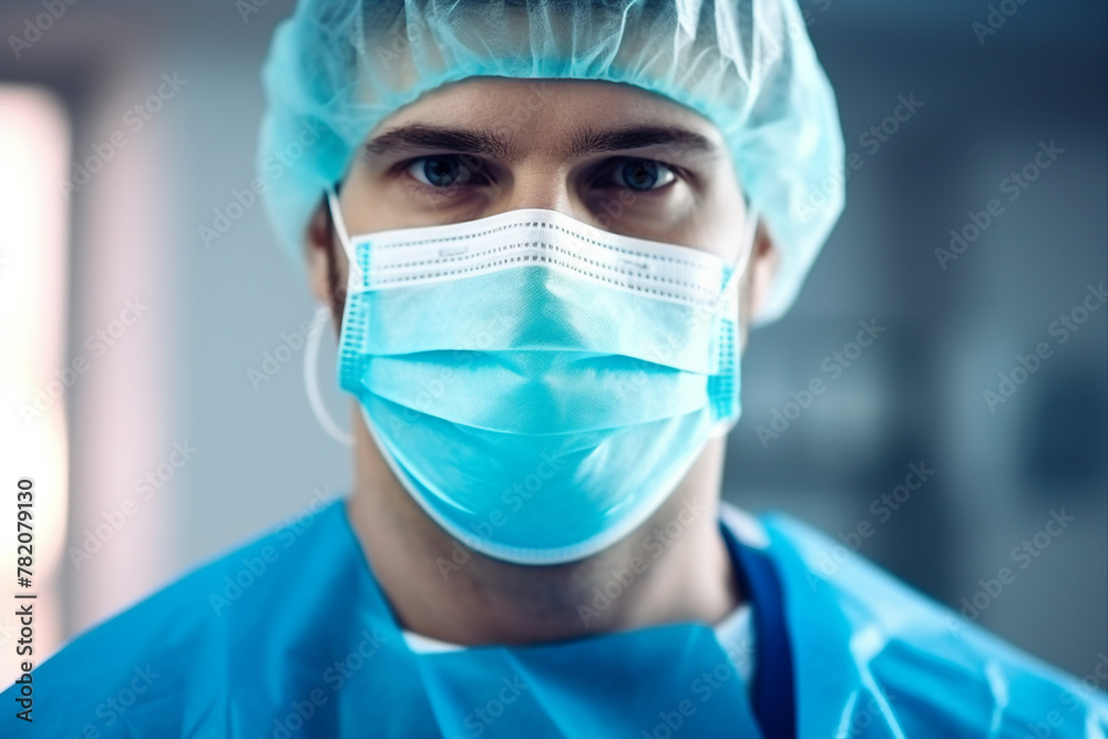 Generative IA picture modern operating room in futuristic surgery clinic team of professionals operating patient Generative IA picture modern operating room in futuristic surgery clinic team of professionals operating patient