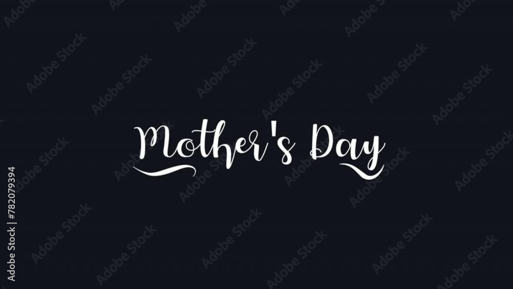 A simple and elegant black and white image for Mother's Day, featuring the words Mother's Day written in cursive style on a black background A simple and elegant black and white image for Mother's Day, featuring the words Mother's Day written in cursive style on a black background