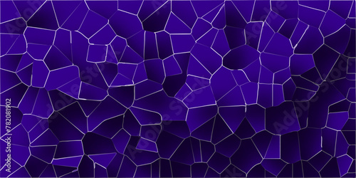 3D abstract broken tiles pattern.Seamless broken glass quartz retro tiles pattern background.Geometric papercut stained vintage vector background.