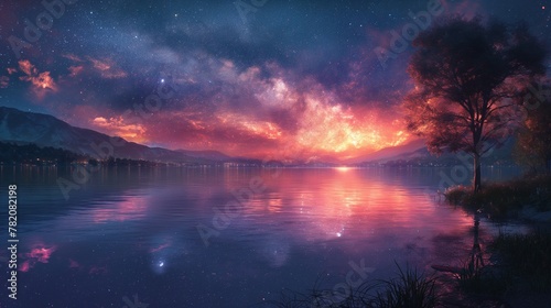 Milky Way, fantasy, magnificent scenery
