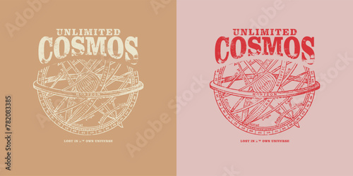 Unlimited cosmoc print artwork for streetwear.