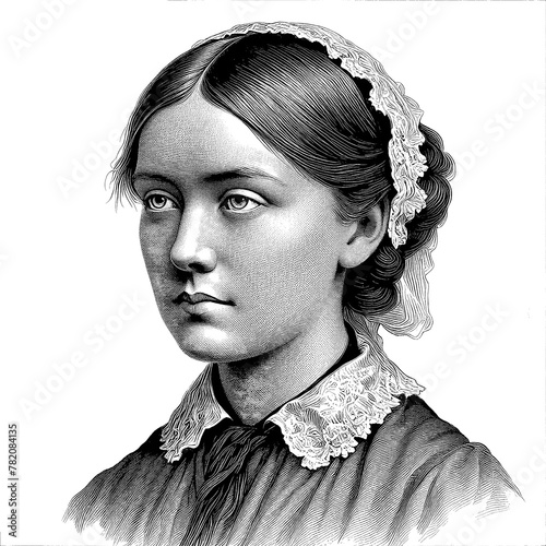 Florence Nightingale's Portrait Captures the Spirit of Nursing Dedication, generative AI