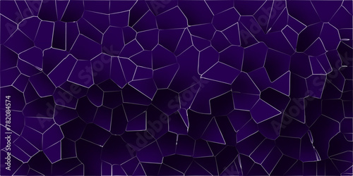 3D abstract broken glass quartz vonoroi diagram.Geometric retro broken tiles pattern background.Seamless pattern vintage vector background. 