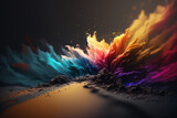 Splash of Multicolored Paints