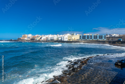 Beautiful beach in summer at Playa el Puertillo and in Gran Canaria. Spain photo