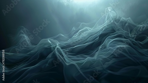 Minimalist Abstract Dark Background with Foggy Wind, Crafted in 3D AI Image