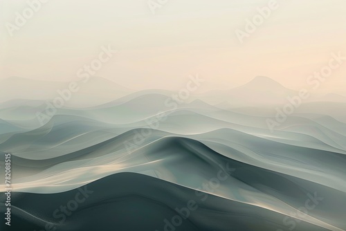 3D Rendering of Minimalist Abstract Earth Tones Background with Foggy Wind AI Image