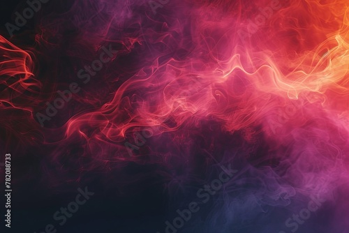 3D Rendering of Minimalist Abstract Fire Background with Foggy Wind AI Image photo