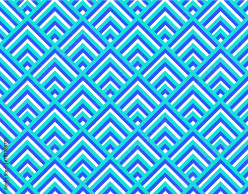 Abstract blue pattern for packaging and background. Abstract geometric seamless pattern