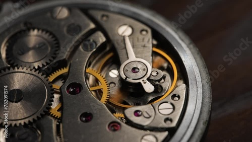 Wallpaper Mural Clockwork swiss vintage watch close up. macro Torontodigital.ca